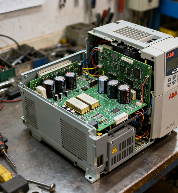 ABB variable frequency drive repair and maintenance at Flexa Systems