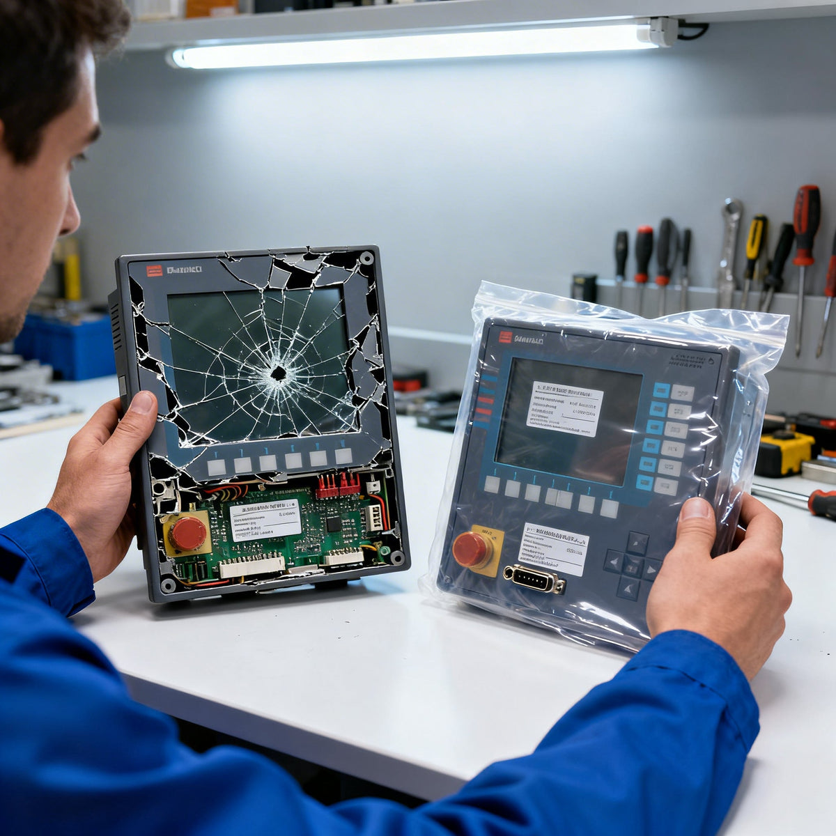 manager take a decision to change or repair hmi 